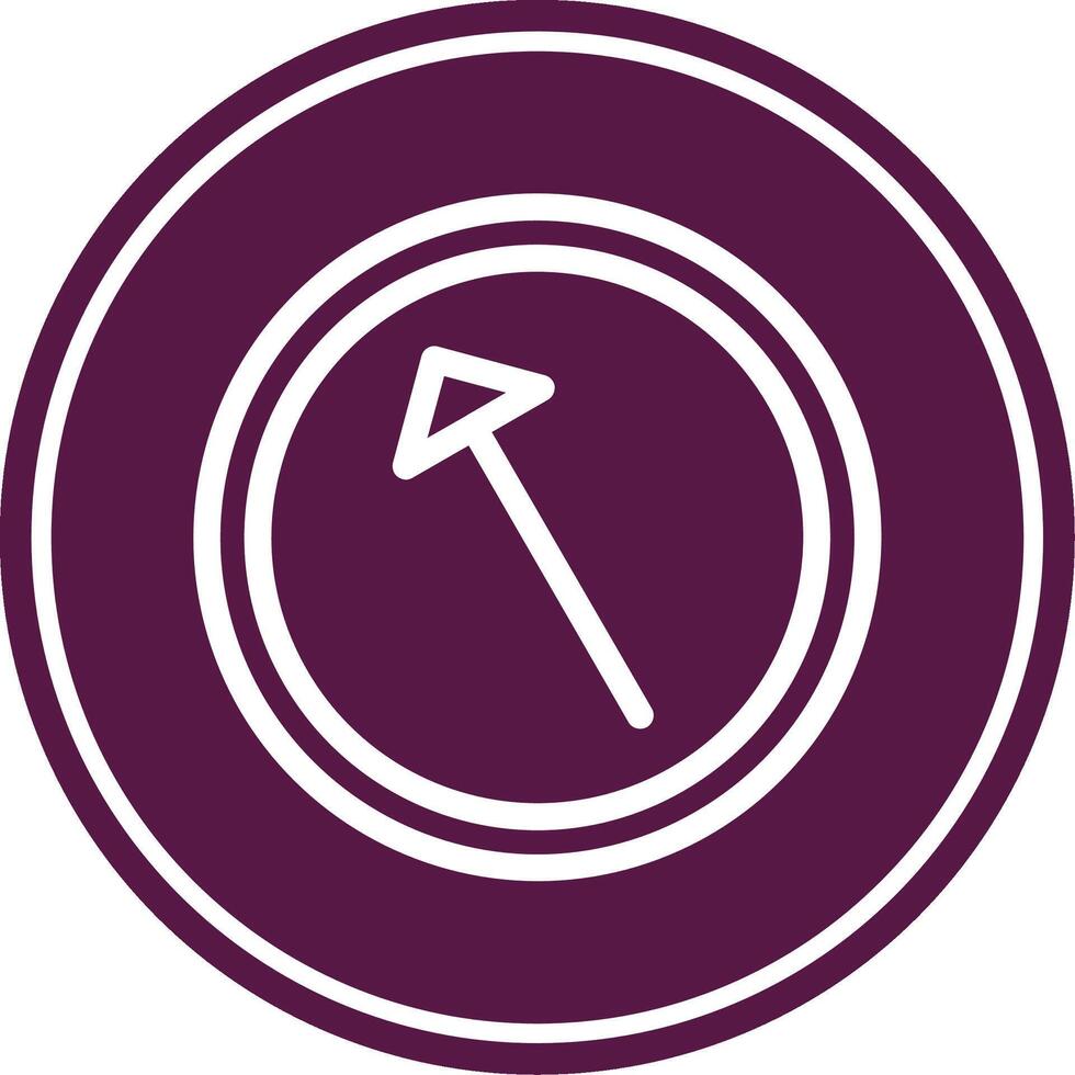 Left Up Line Circle Icon vector