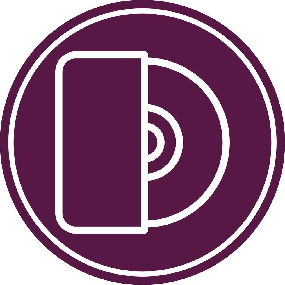 Cd Line Circle Icon vector
