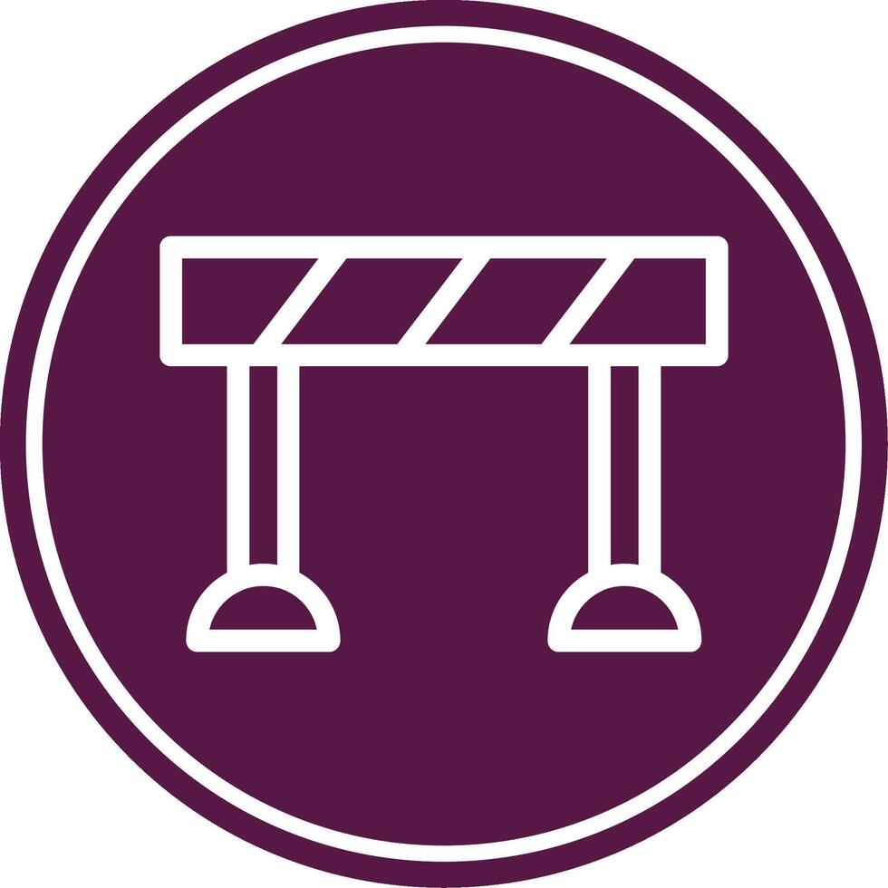 Barrier Line Circle Icon vector