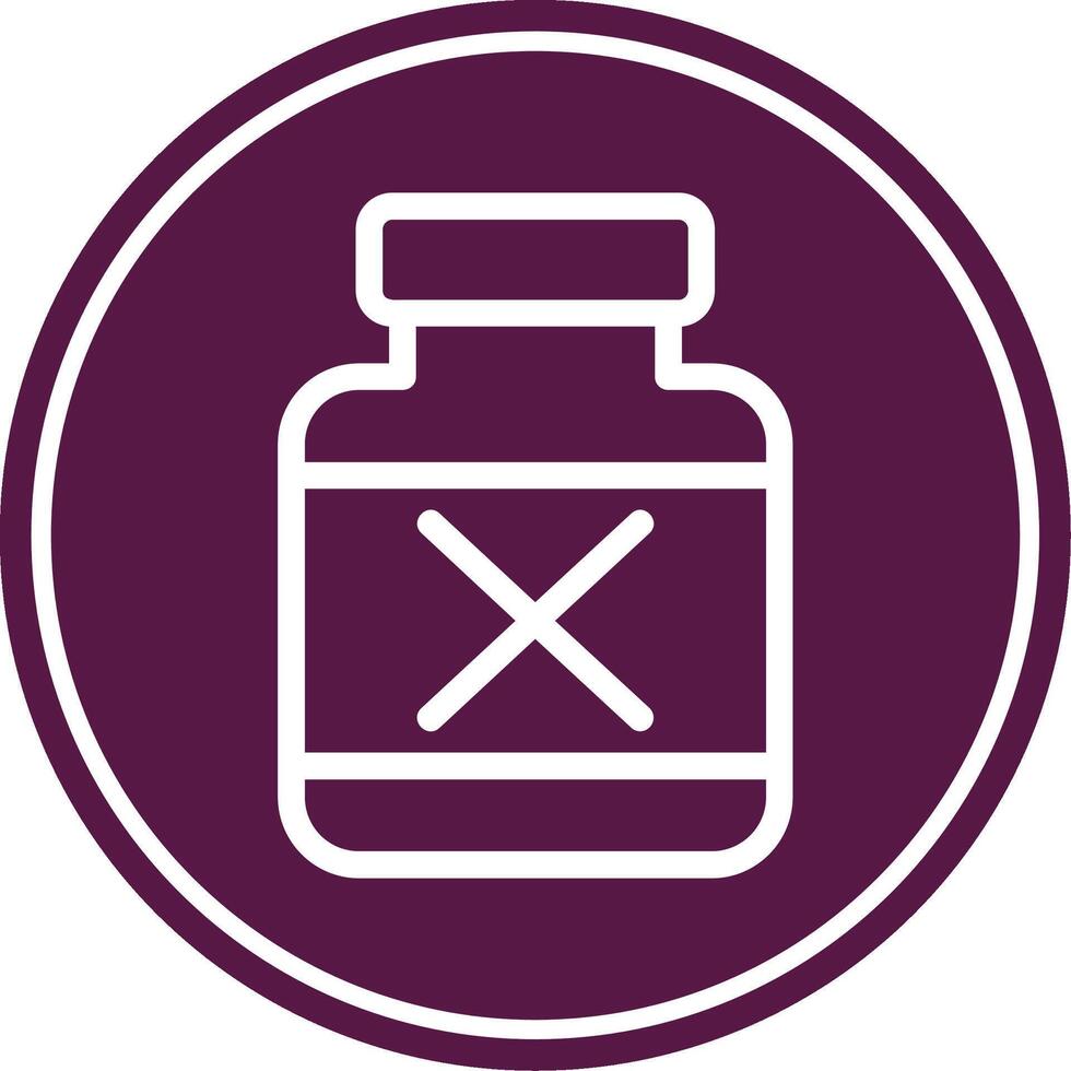 Poison Line Circle Icon vector