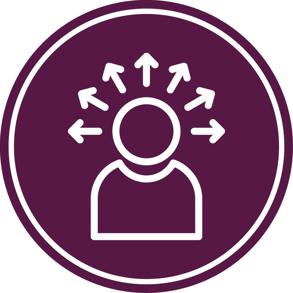 Decision Line Circle Icon vector