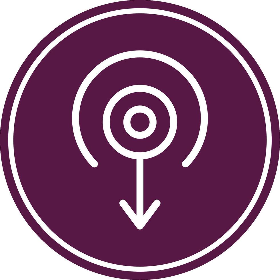 Down Arrow Line Circle Icon vector