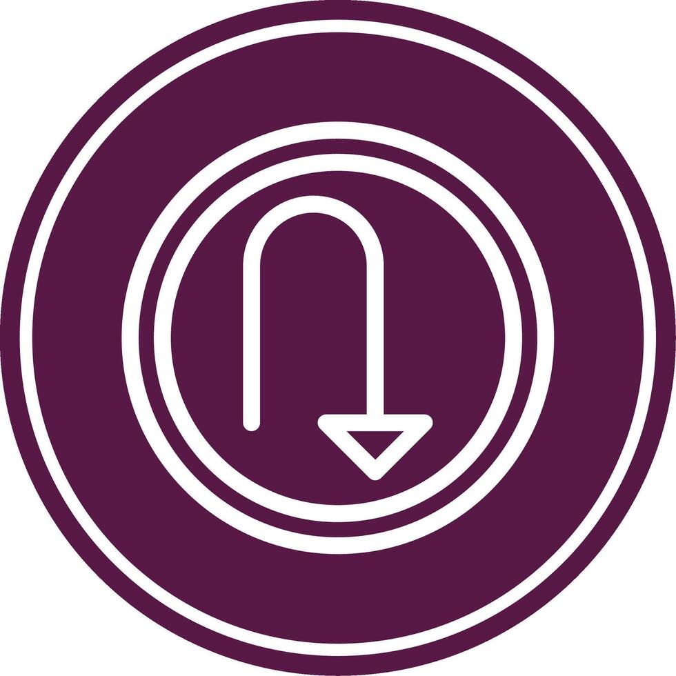 Down Arrow Line Circle Icon vector