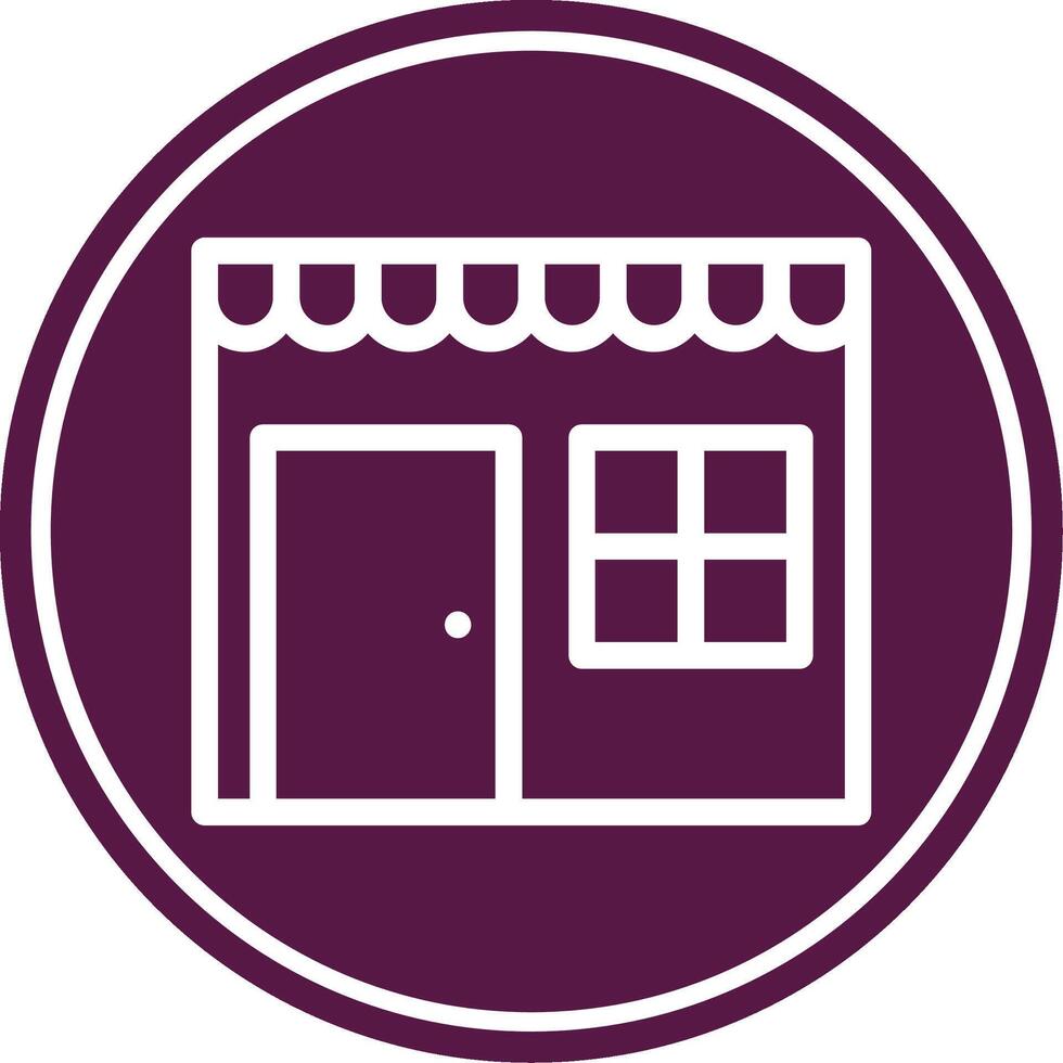 Shop Line Circle Icon vector