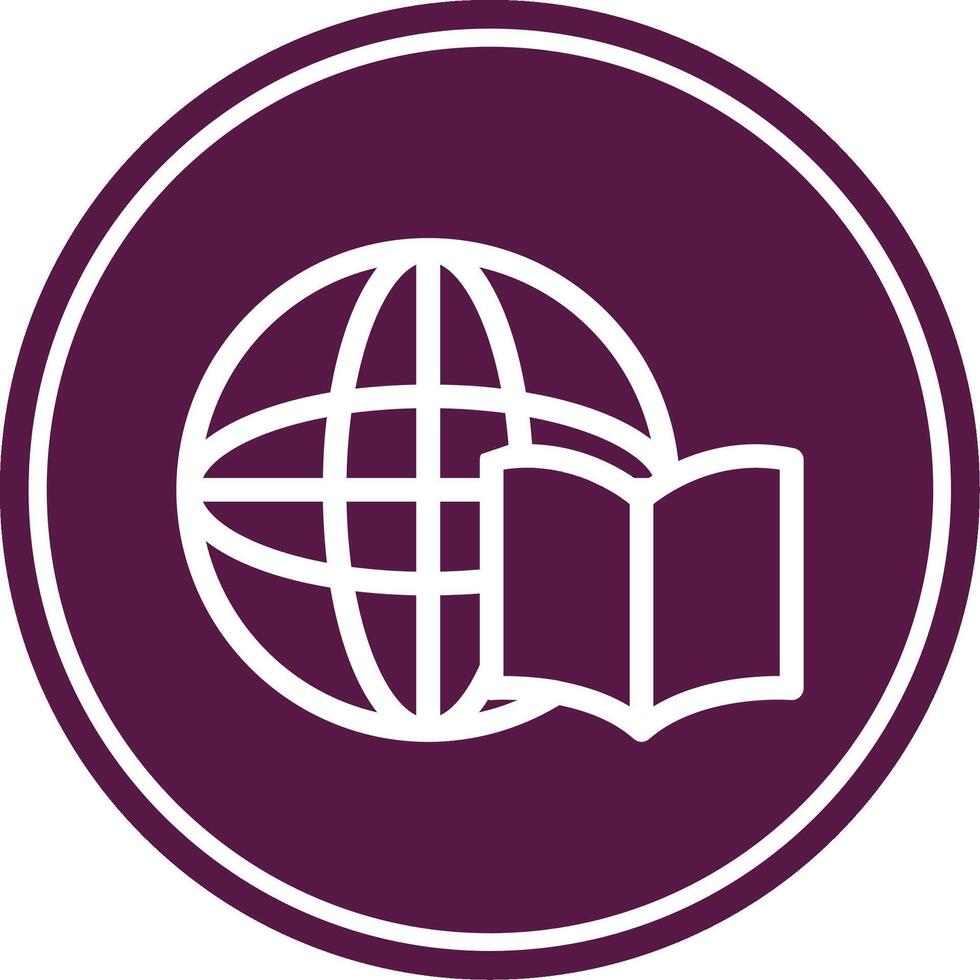 Distance Book Line Circle Icon vector
