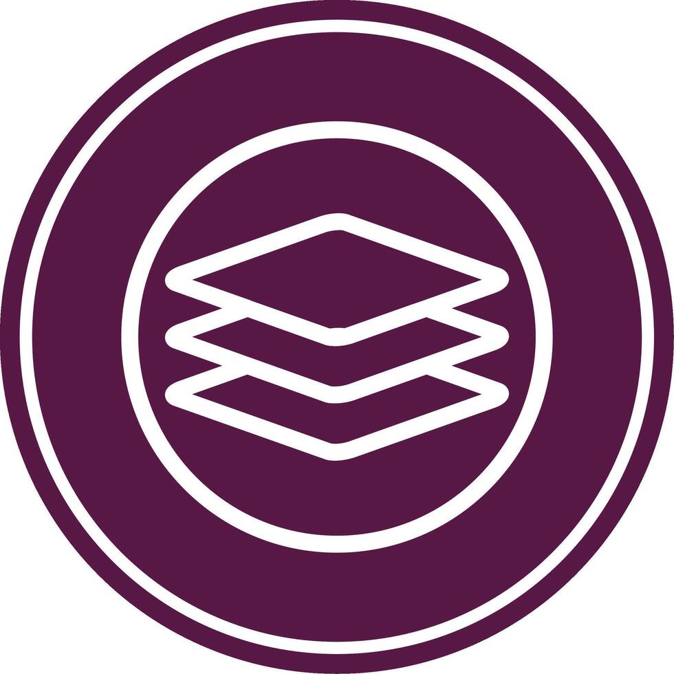 Layers Line Circle Icon vector