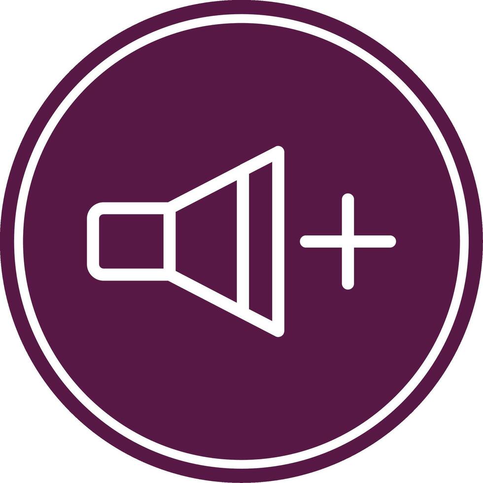Volume Up Line Circle Icon vector