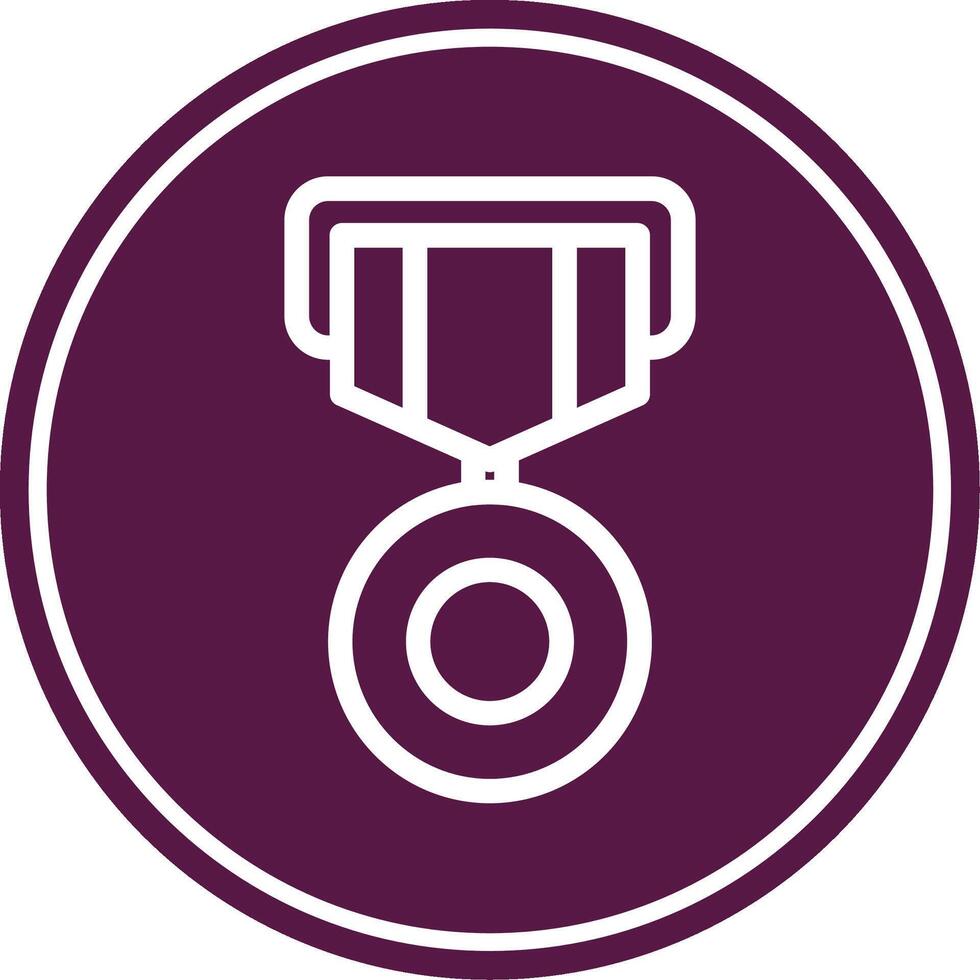 Medal Line Circle Icon vector