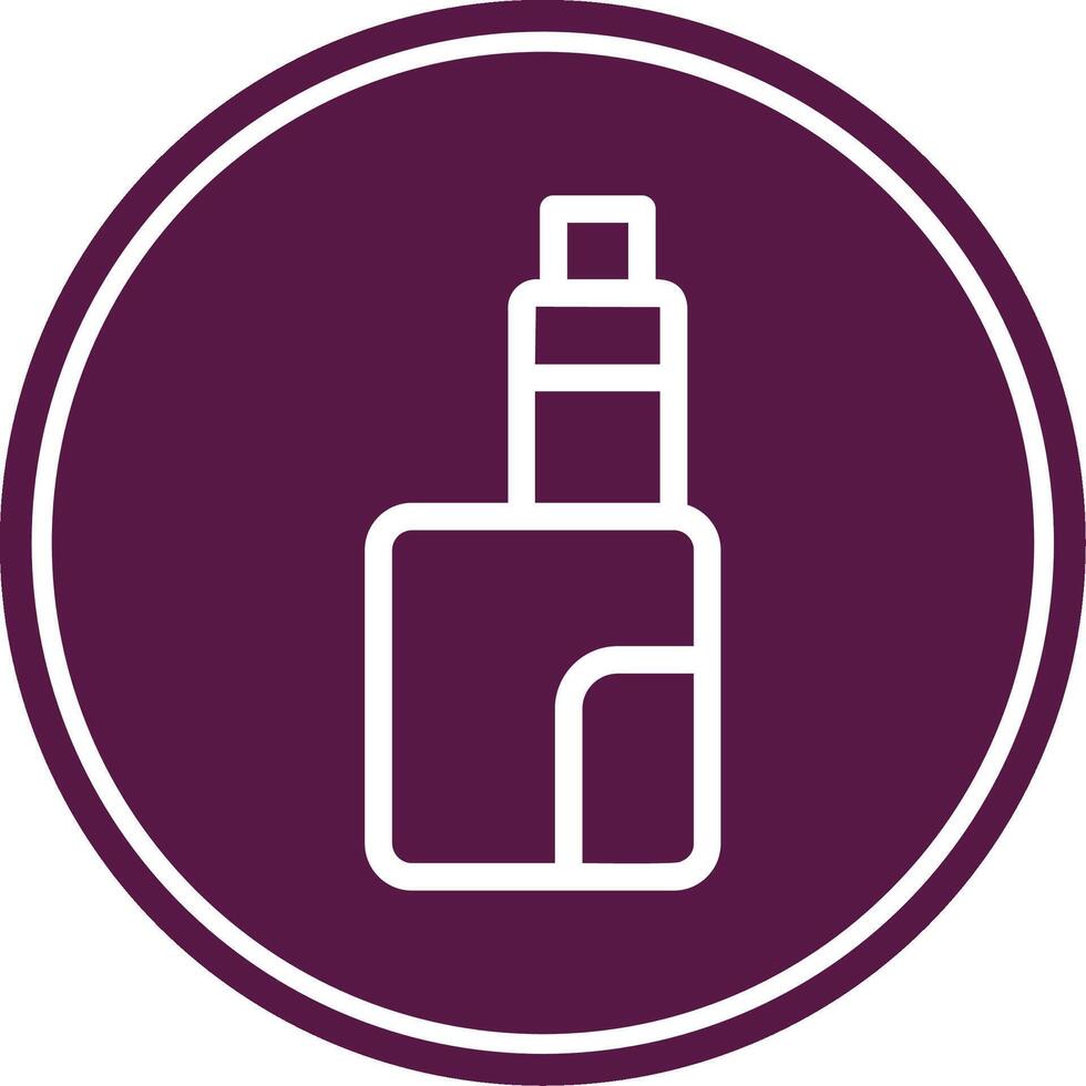 Vape Line Circle Icon vector