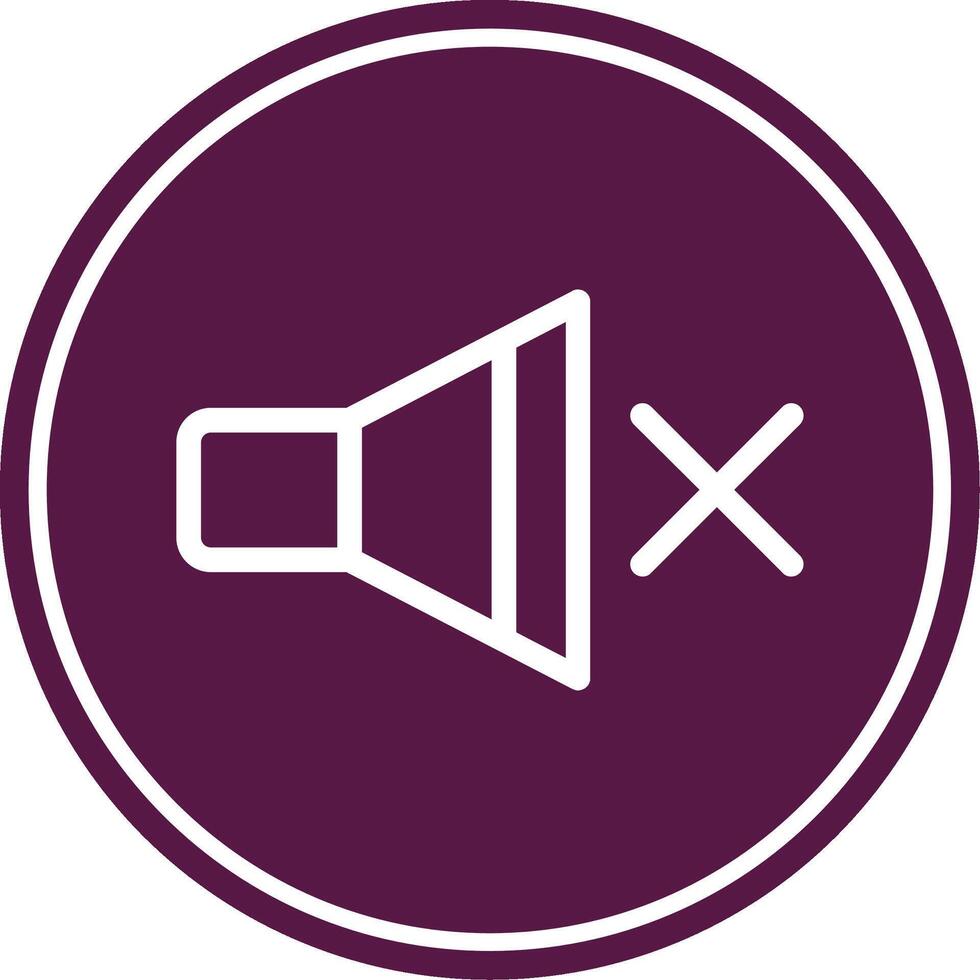 Mute Line Circle Icon vector