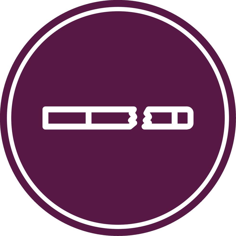 Brocken Cigarette Line Circle Icon vector