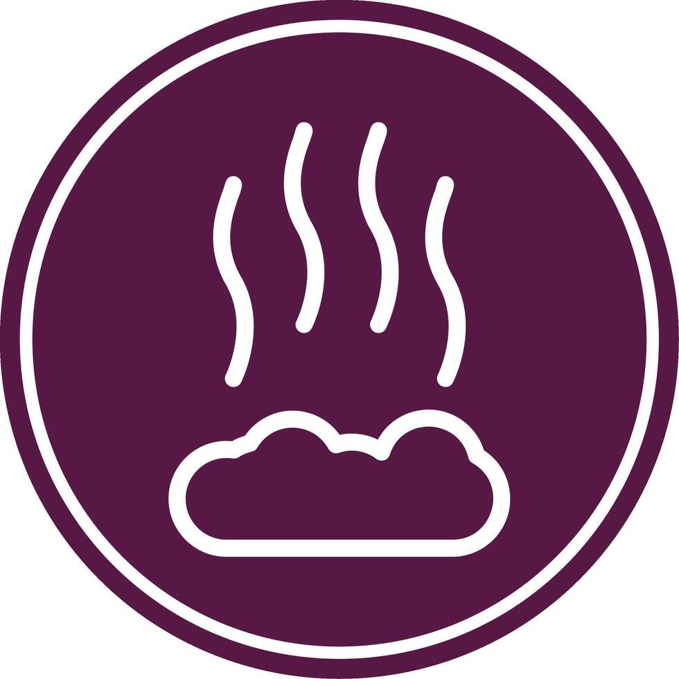 Smoke Line Circle Icon vector