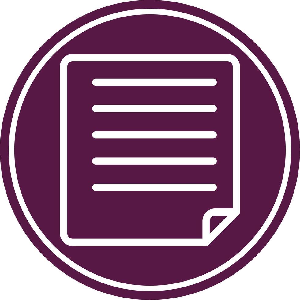 Document Line Circle Icon vector