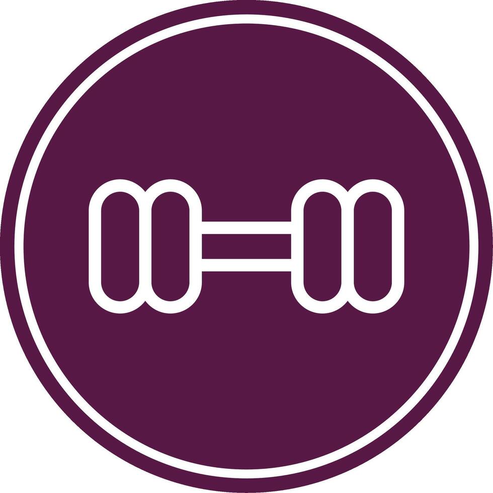 Dumbbell Line Circle Icon vector