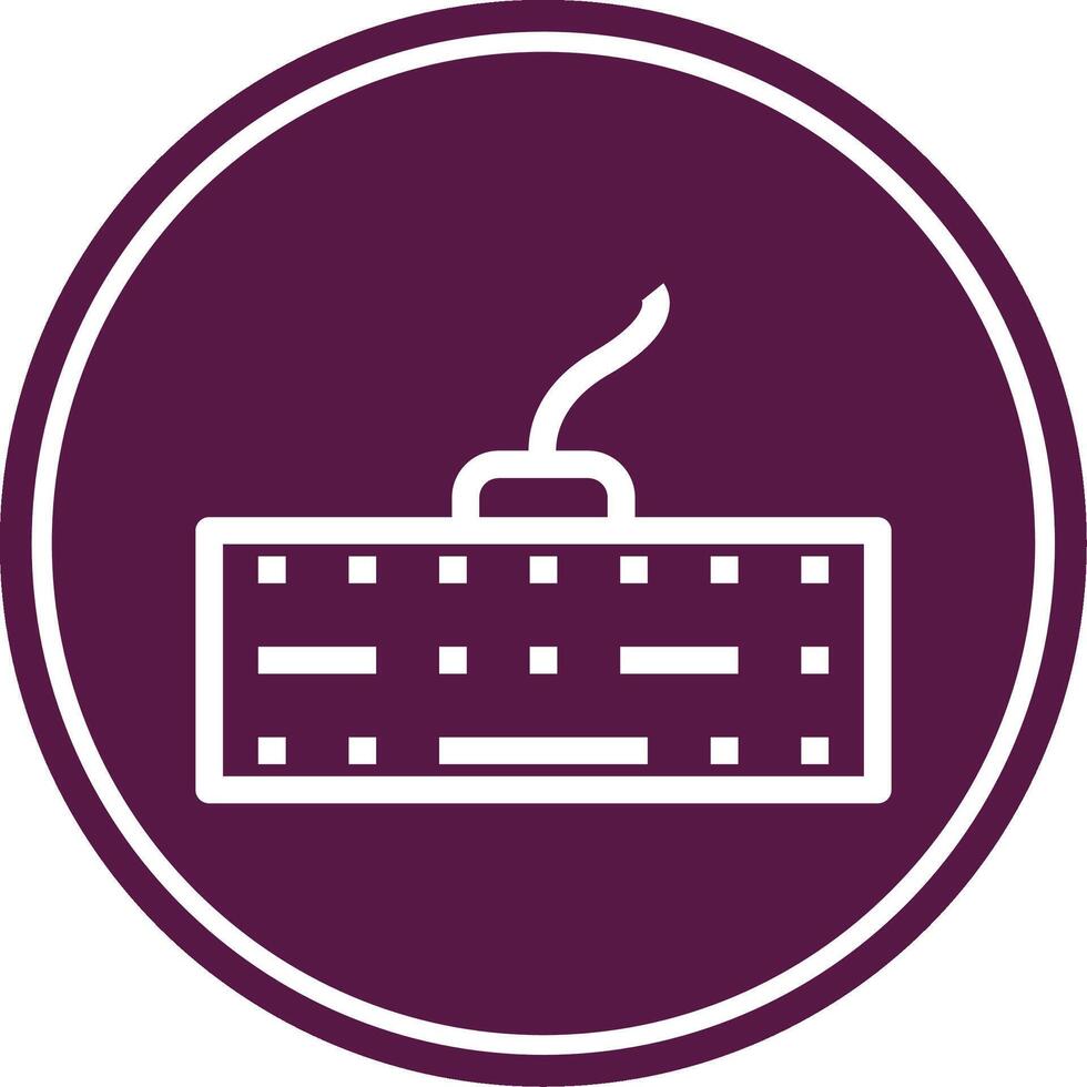 Keyboard Line Circle Icon vector