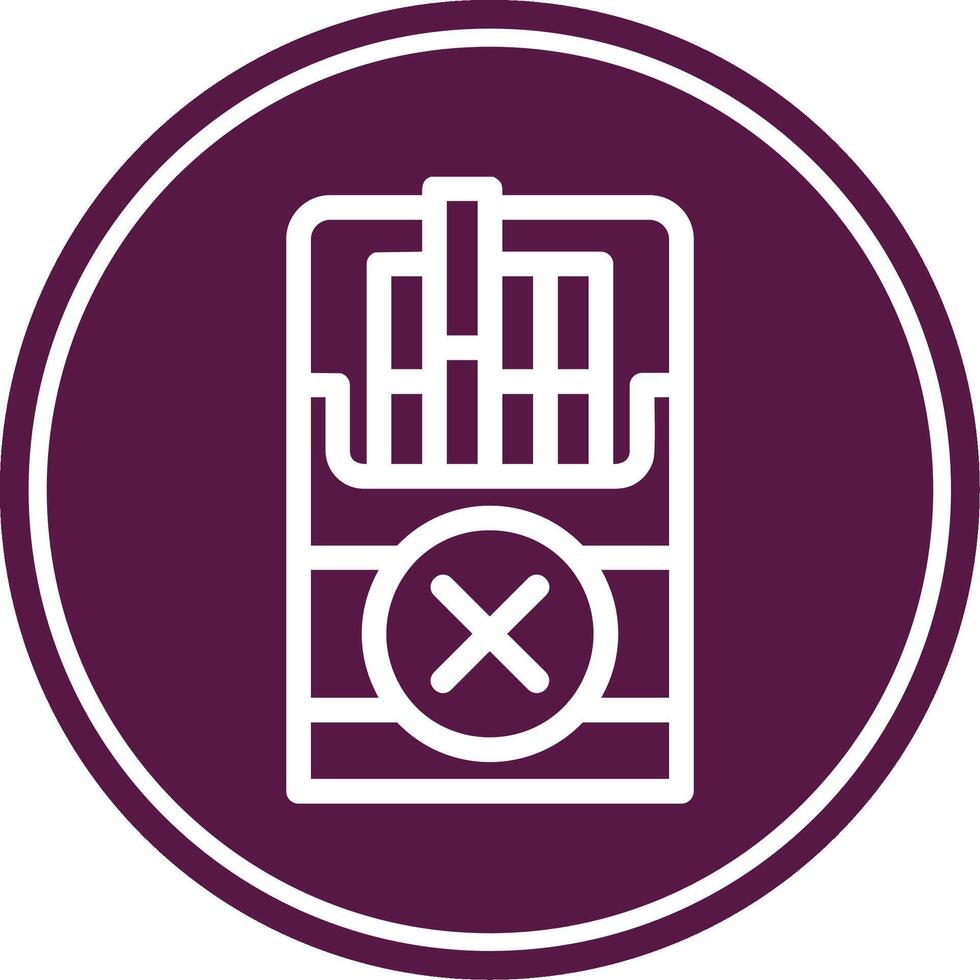 Quit Smoking Line Circle Icon vector