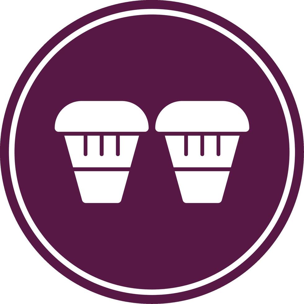 Bongo Glyph Circle Icon vector
