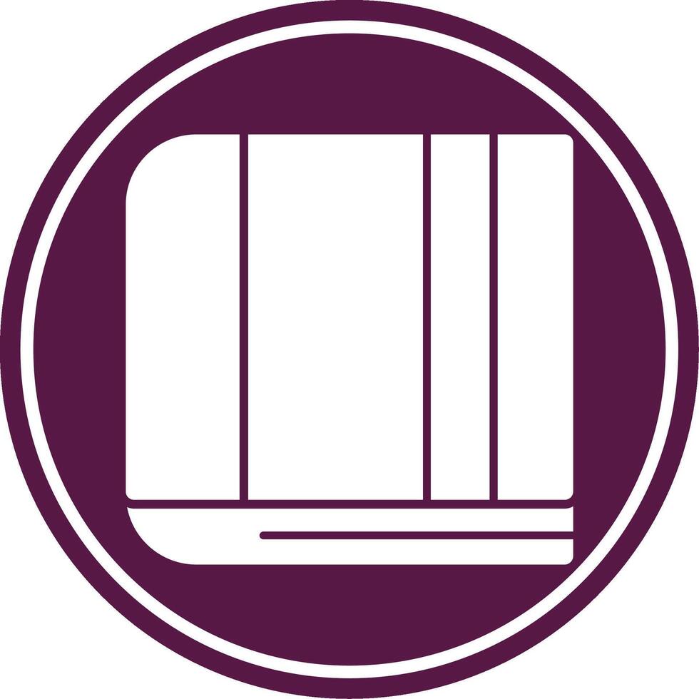 Books Glyph Circle Icon vector