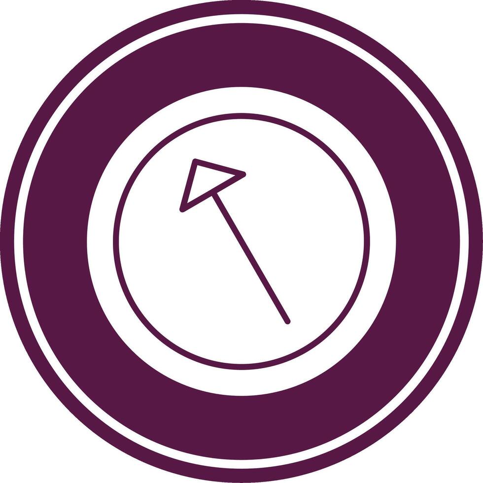 Left Up Glyph Circle Icon vector