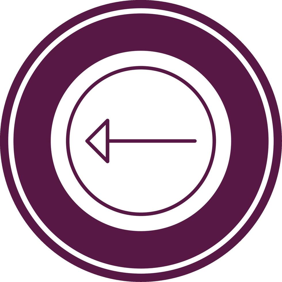 Left Glyph Circle Icon vector