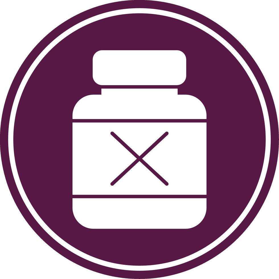 Poison Glyph Circle Icon vector