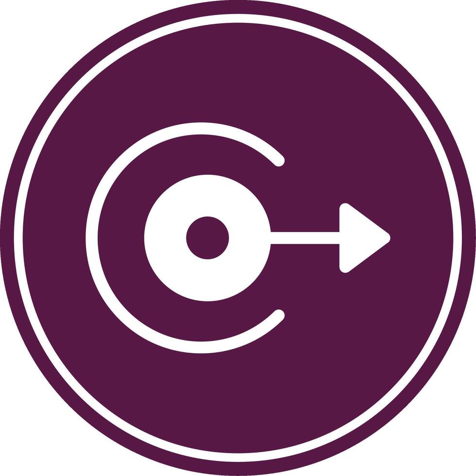 Right Arrow Glyph Circle Icon vector