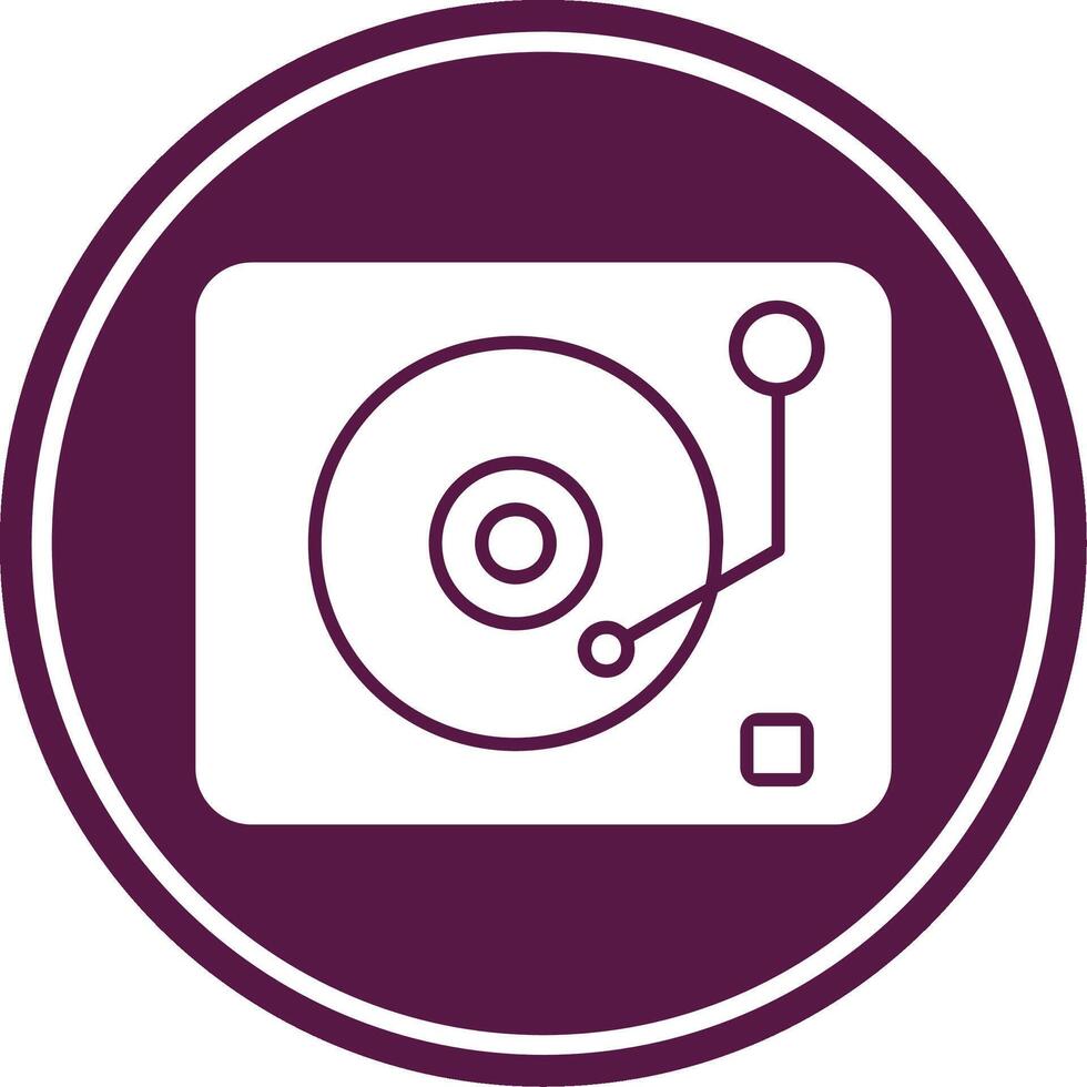 Lp Player Glyph Circle Icon vector