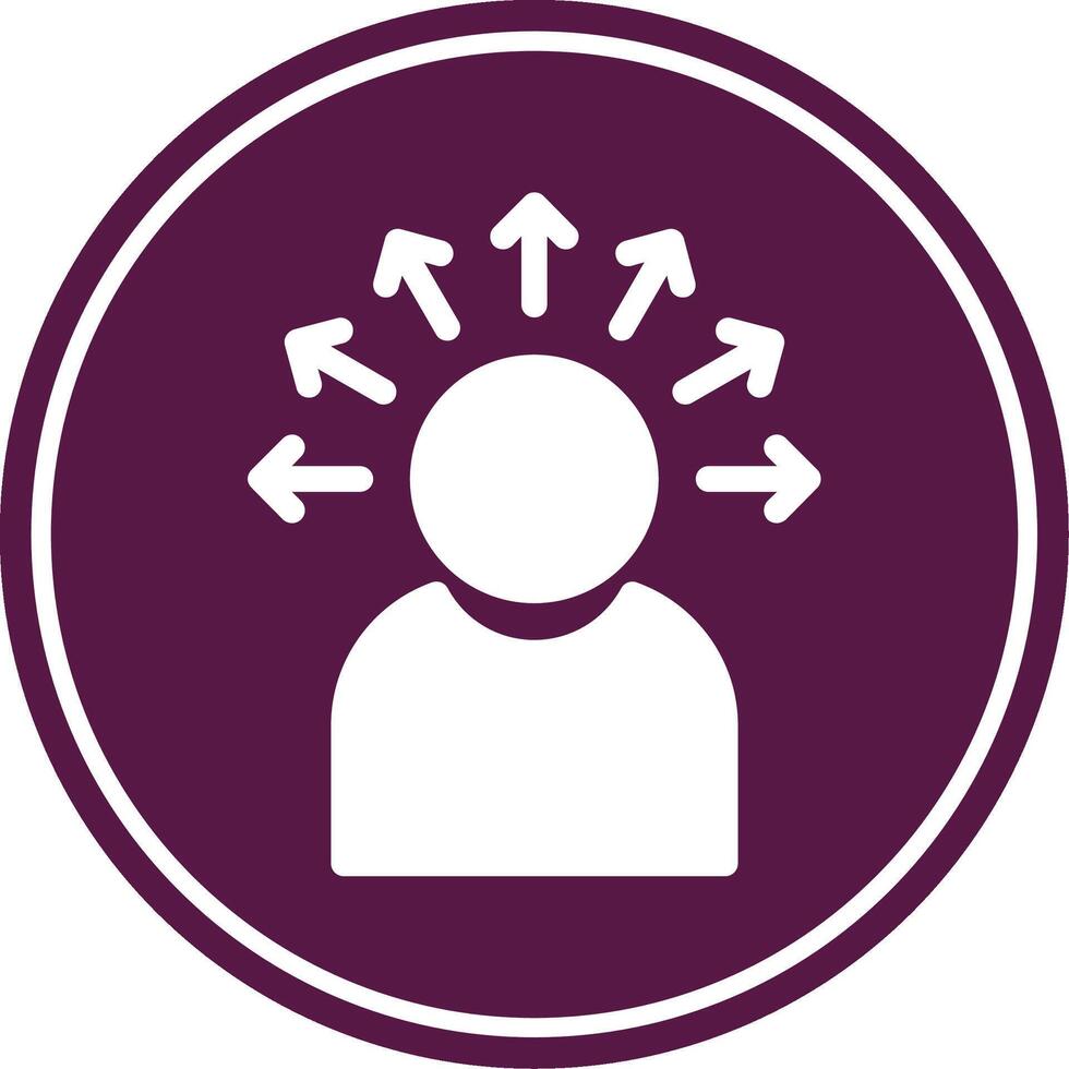 Decision Glyph Circle Icon vector