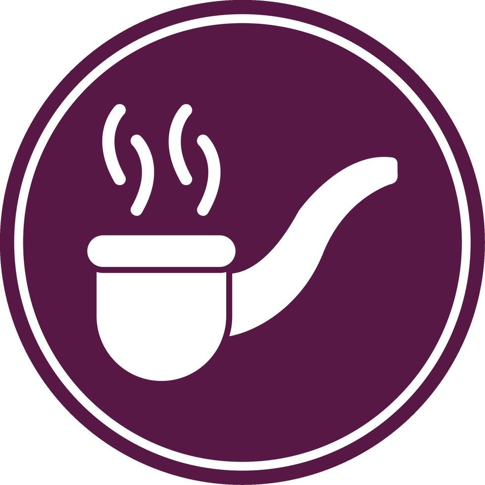 Pipe Glyph Circle Icon vector