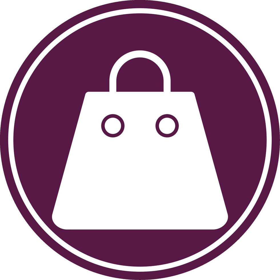 Bag Glyph Circle Icon vector
