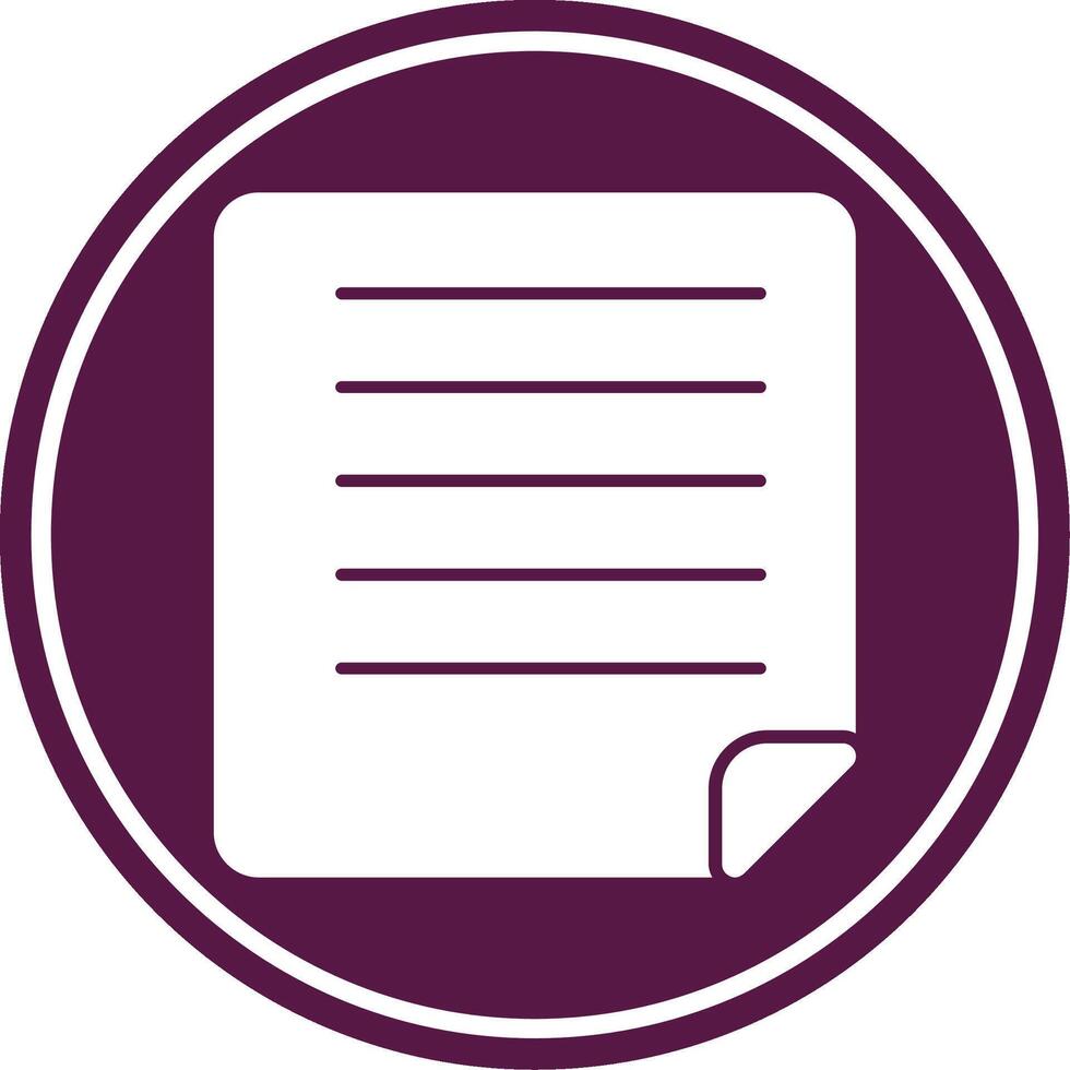 Document Glyph Circle Icon vector