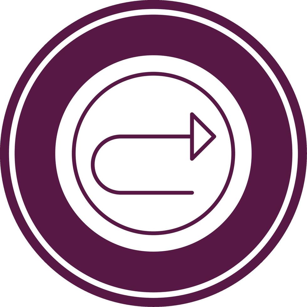 Right Arrow Glyph Circle Icon vector