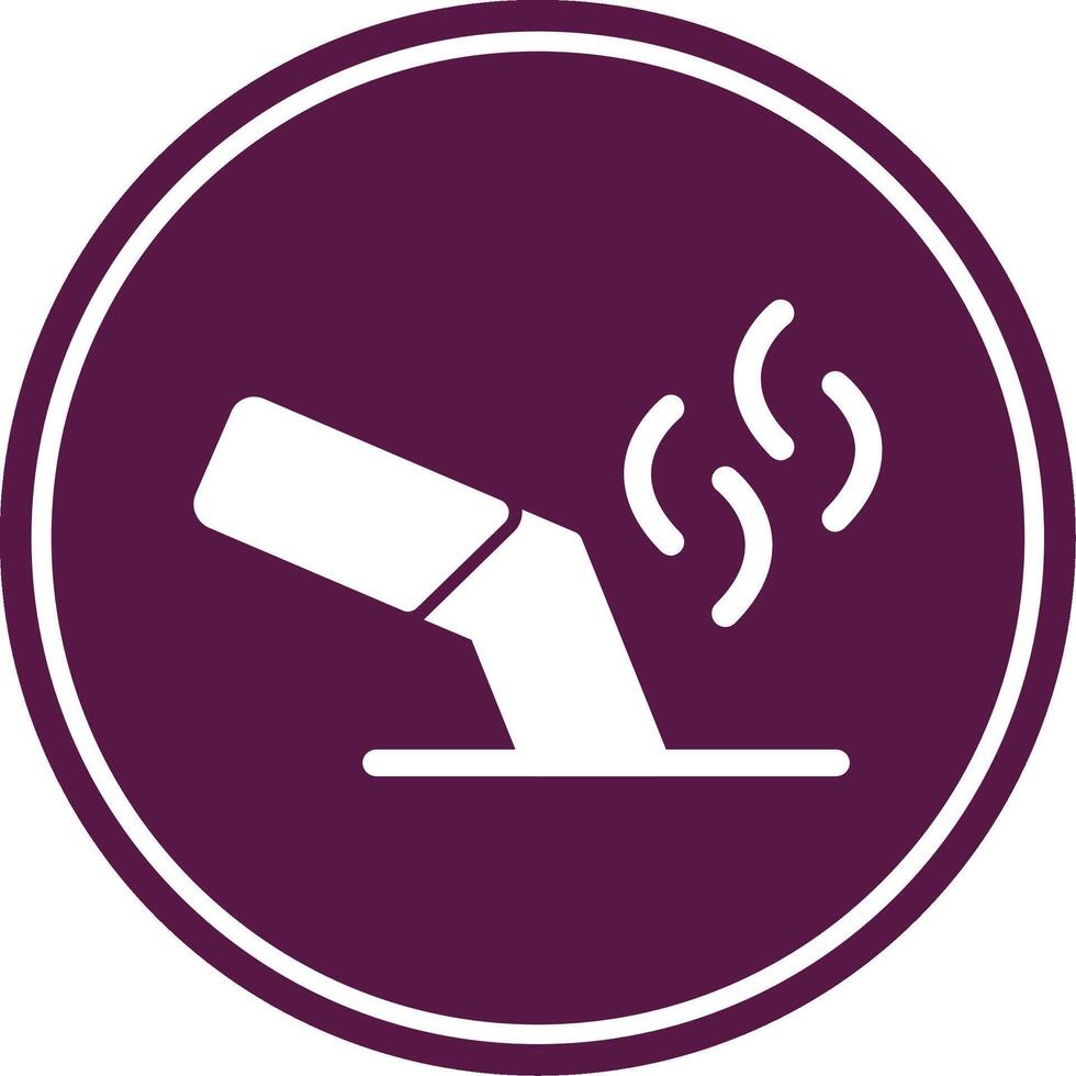 Cigarette Butt Glyph Circle Icon vector