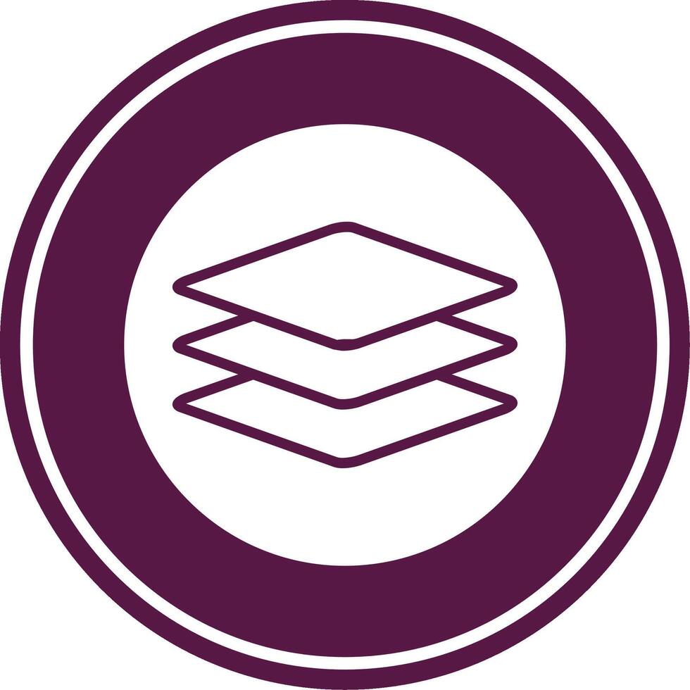 Layers Glyph Circle Icon vector