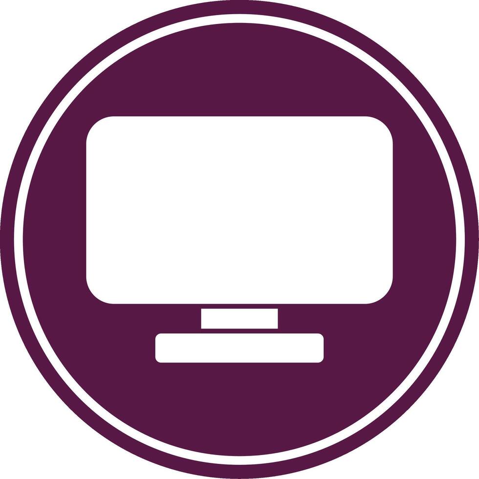 Lcd Glyph Circle Icon vector