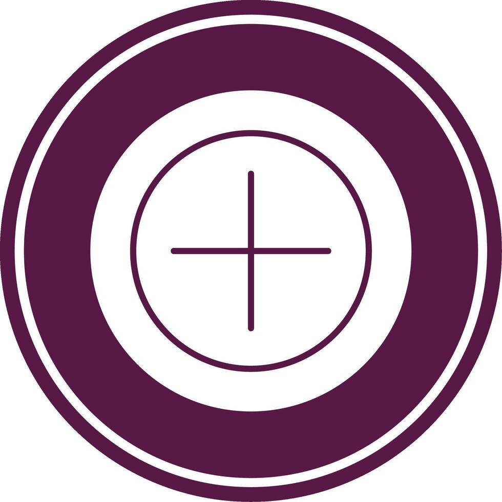 Add Glyph Circle Icon vector