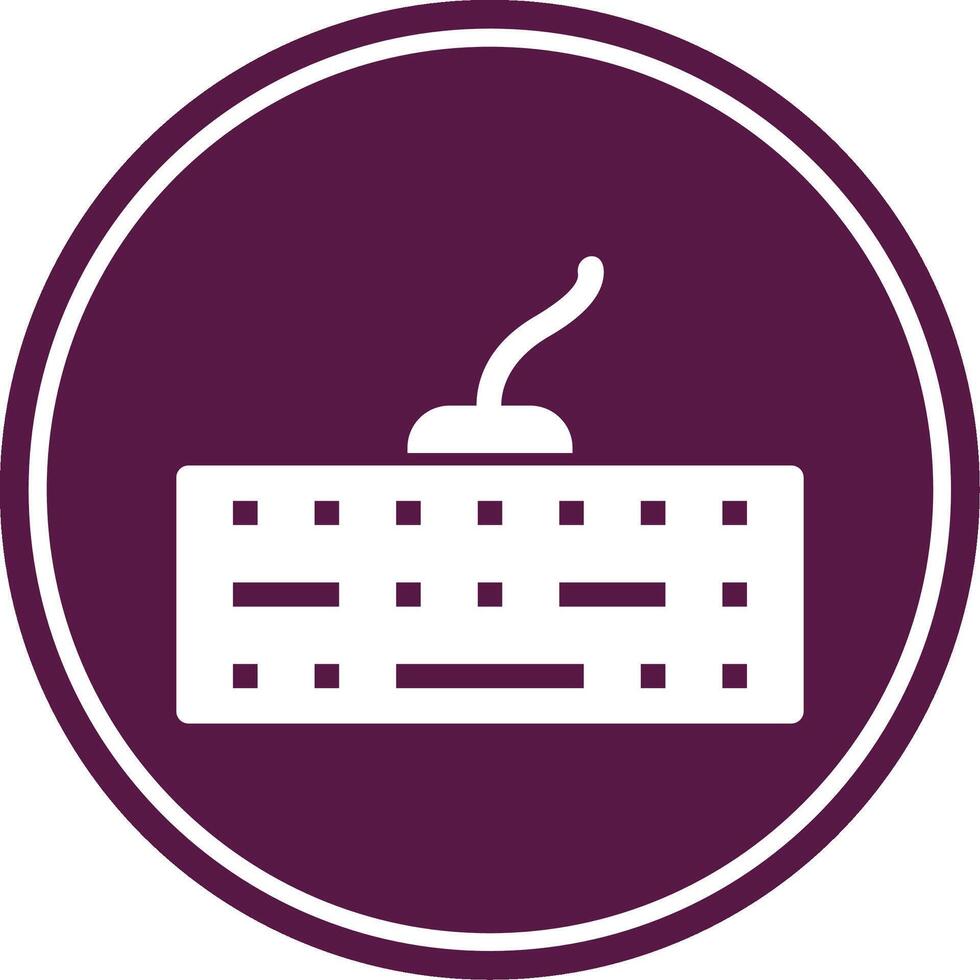 Keyboard Glyph Circle Icon vector