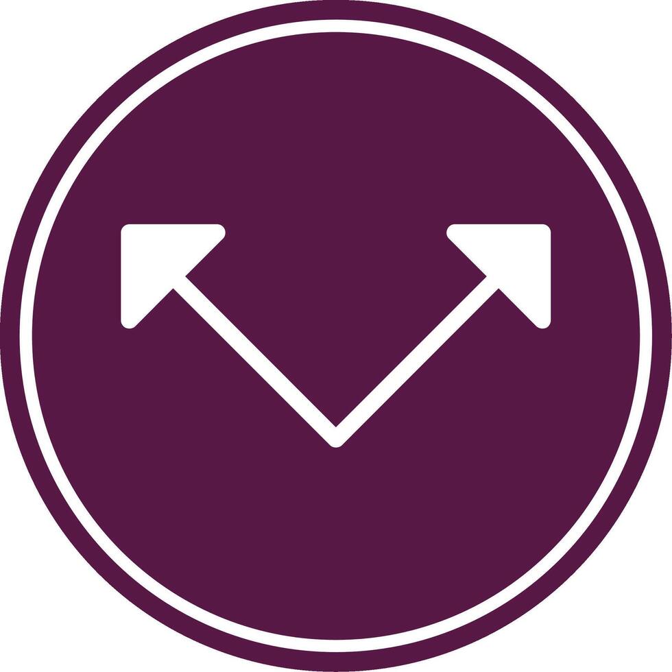 Left Chevron Glyph Circle Icon vector