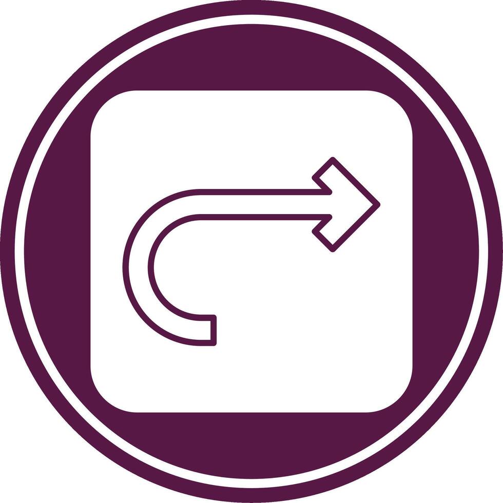 Repeat Glyph Circle Icon vector