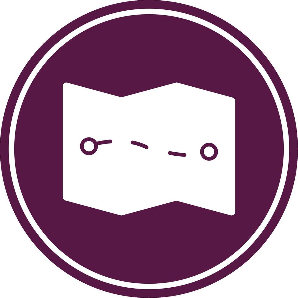 Map Glyph Circle Icon vector