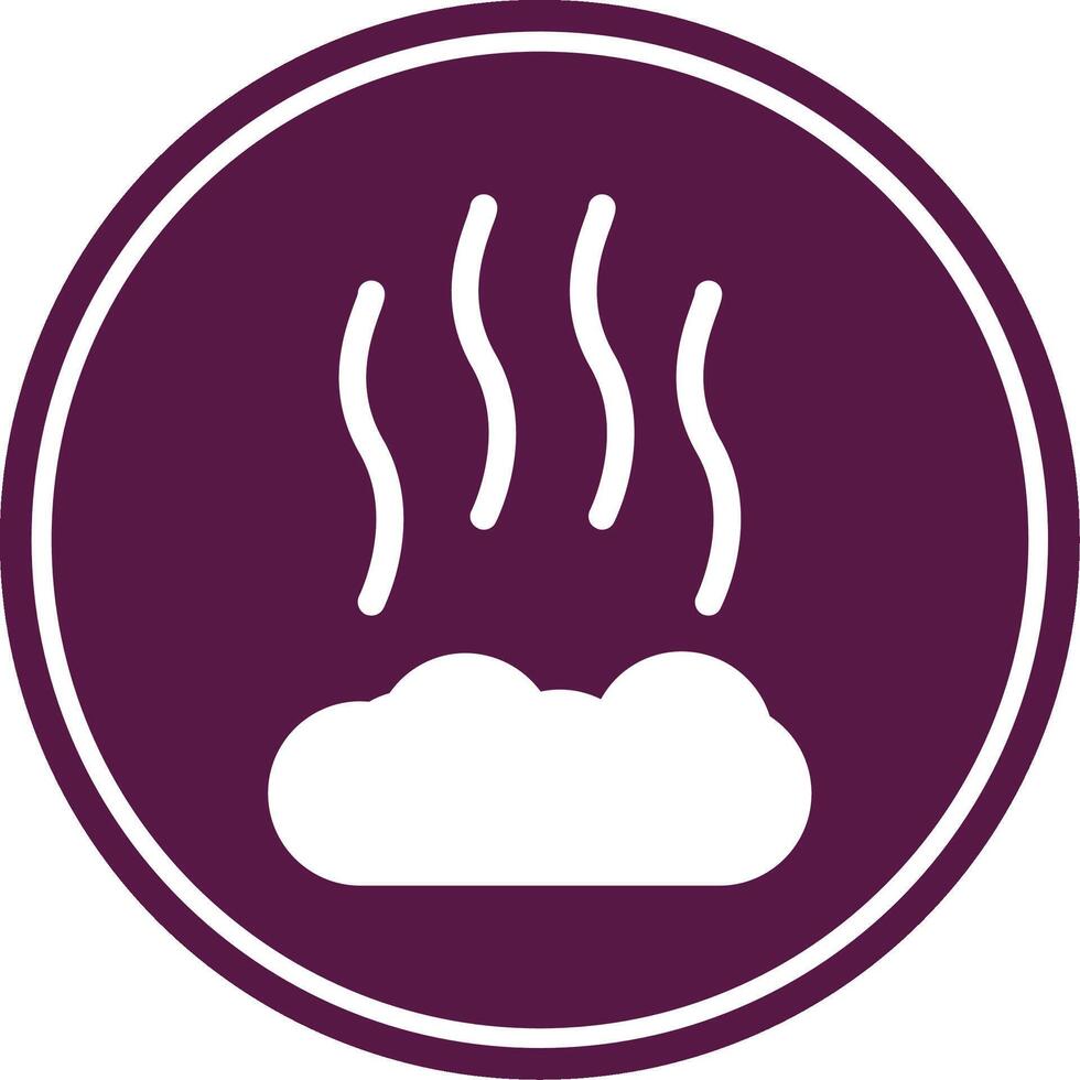 Smoke Glyph Circle Icon vector