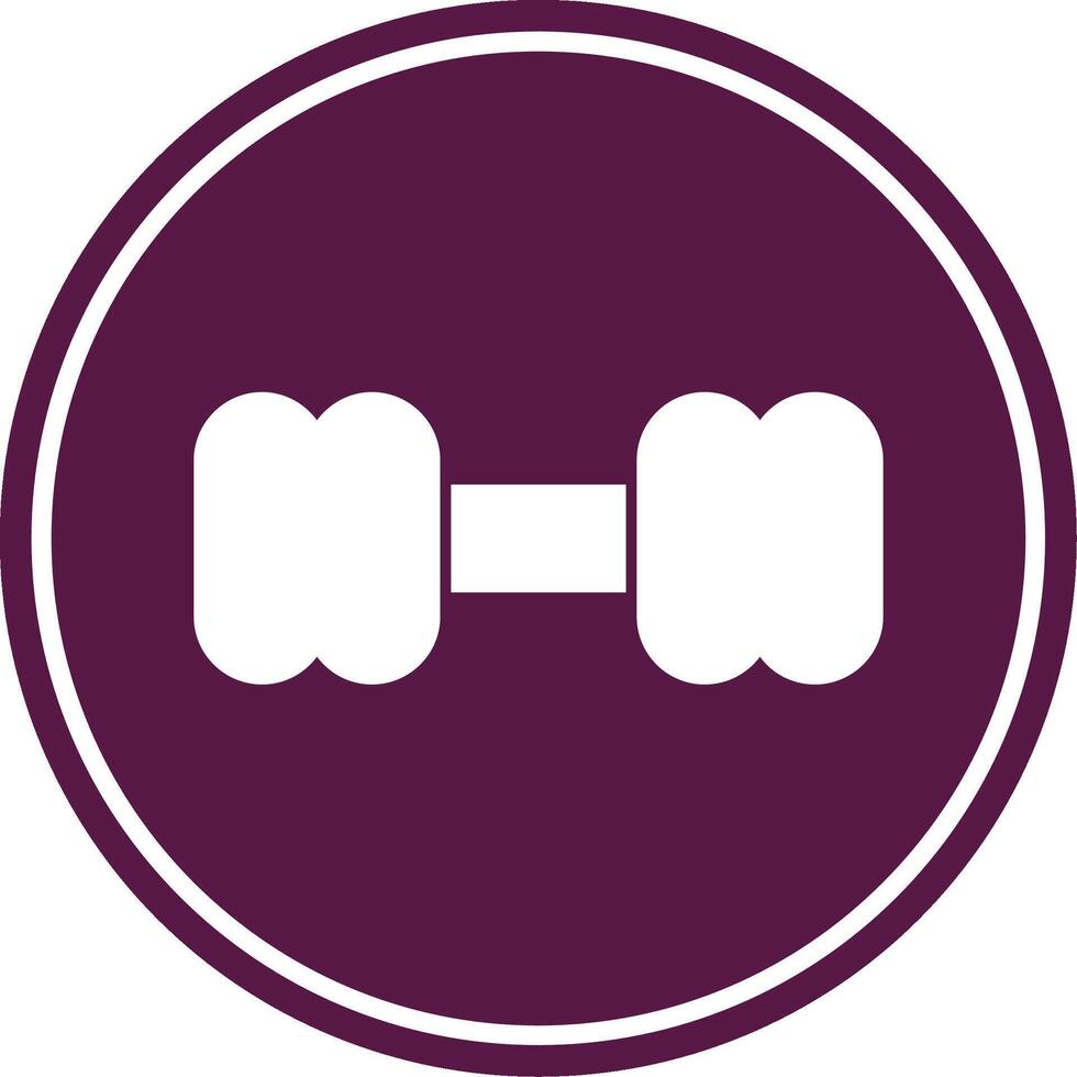 Dumbbell Glyph Circle Icon vector