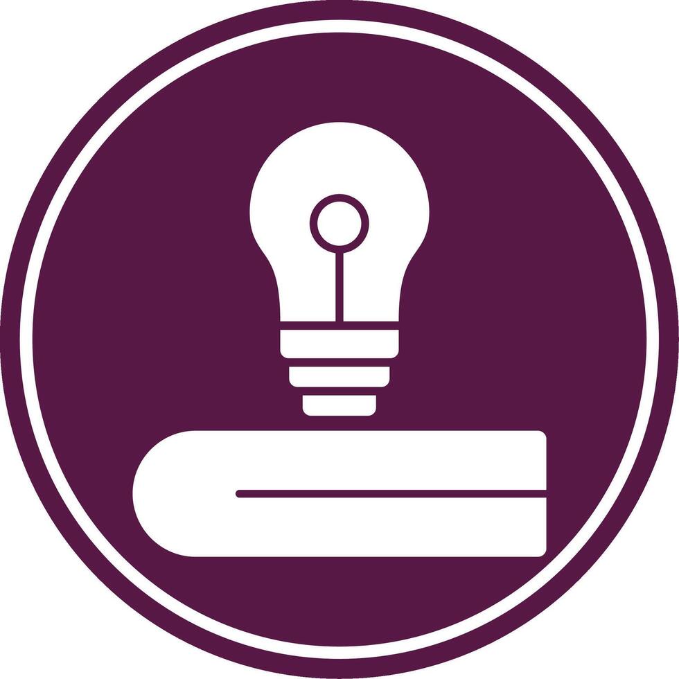 Knowledge Glyph Circle Icon vector
