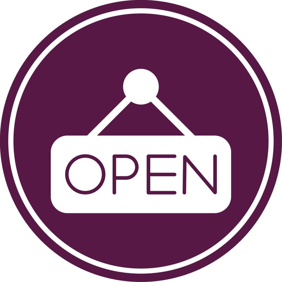 Open Glyph Circle Icon vector