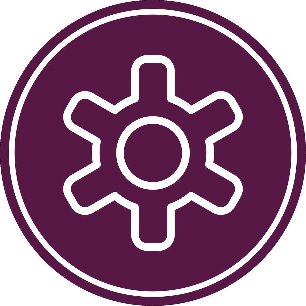 Settings Glyph Circle Icon vector
