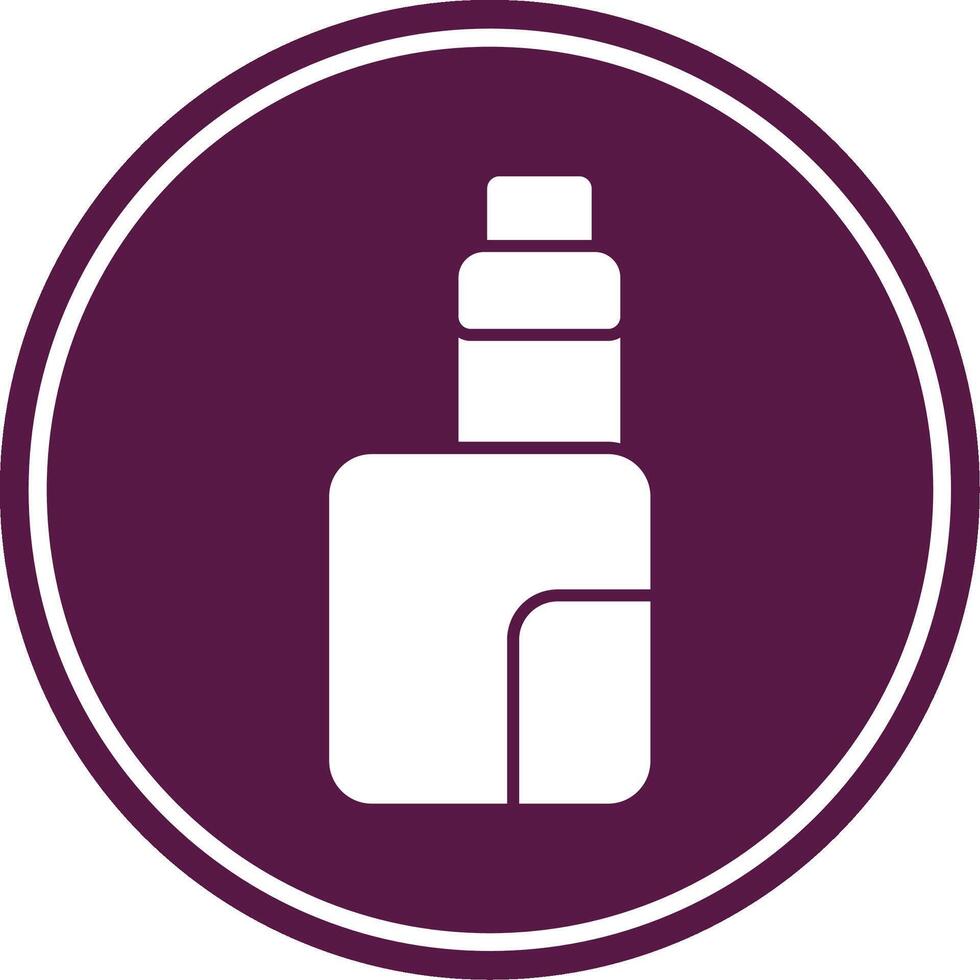 Vape Glyph Circle Icon vector