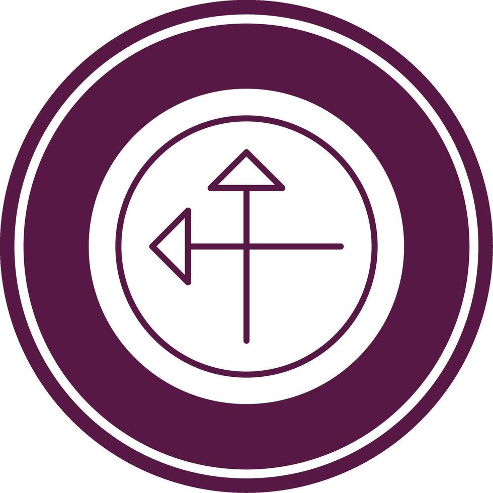 Intersect Glyph Circle Icon vector