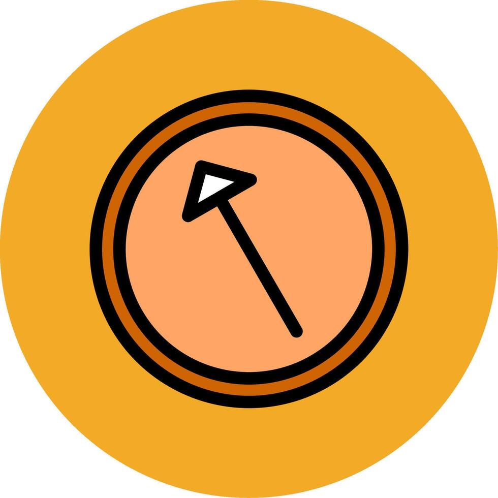Left Up Filled Multi Circle Icon vector