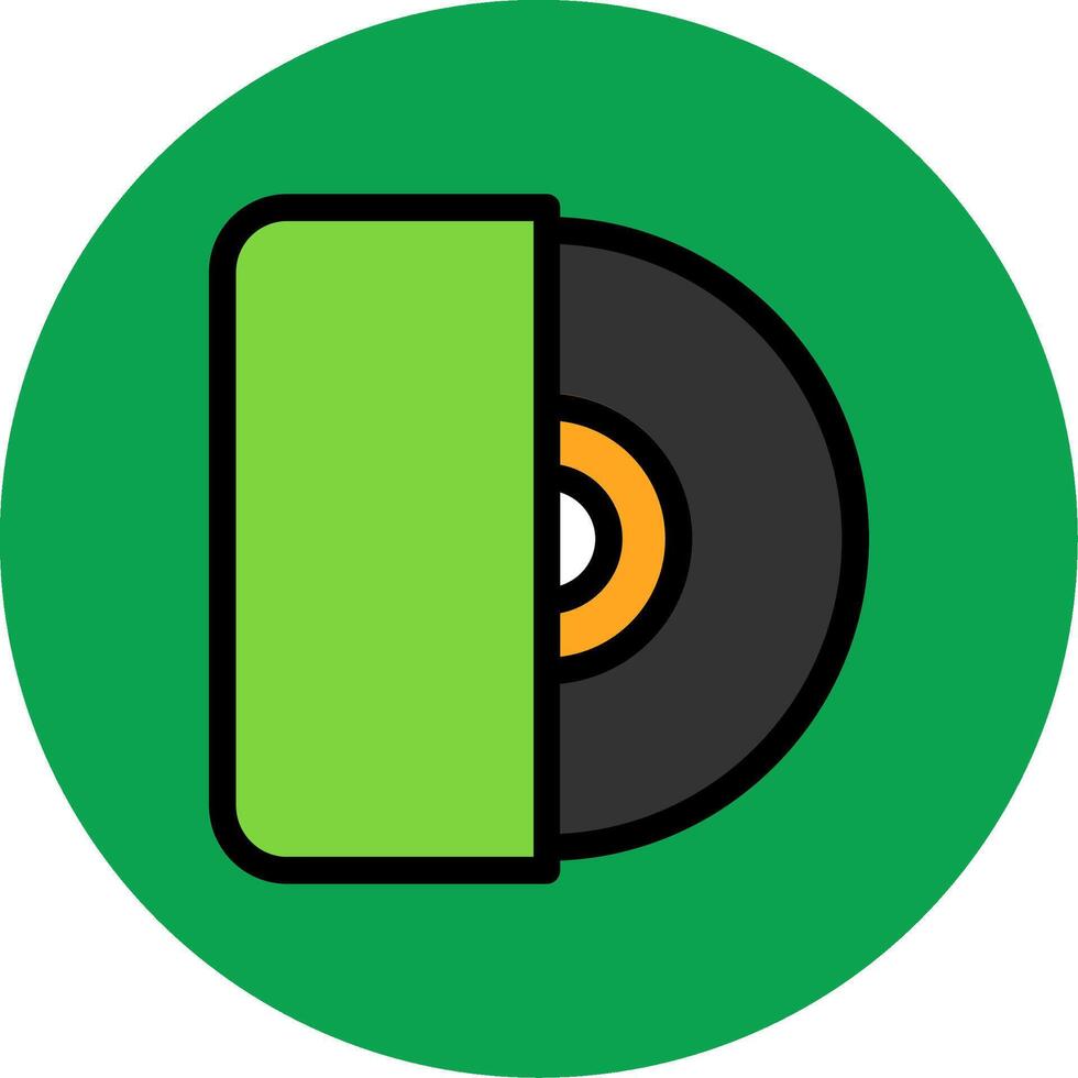 Cd Filled Multi Circle Icon vector