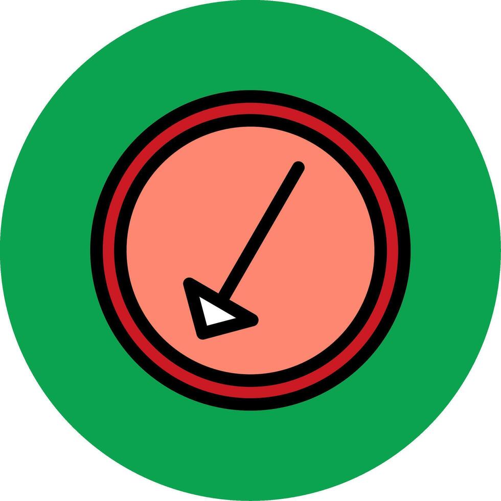Left Down Filled Multi Circle Icon vector